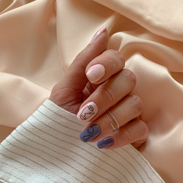 Elegant nail designs created at our nail salon 34231.